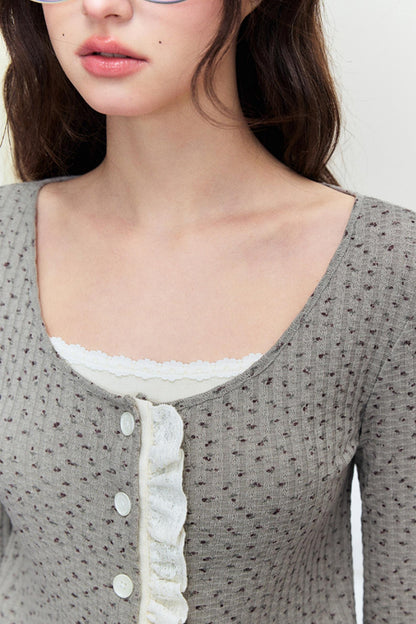 Chic Lace Knit Cardigan