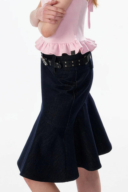 Wide-Waisted Fishtail Skirt