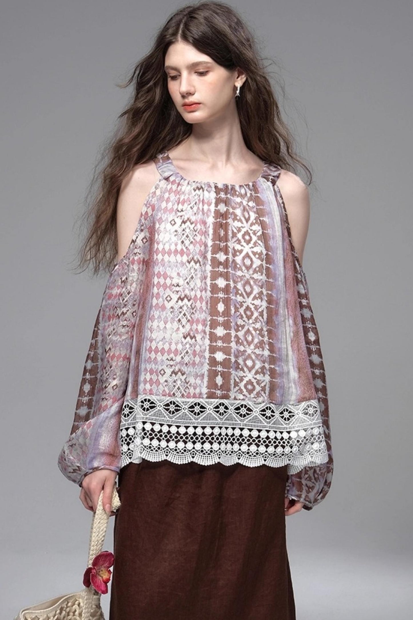 Wandering Petals Lace Shirt