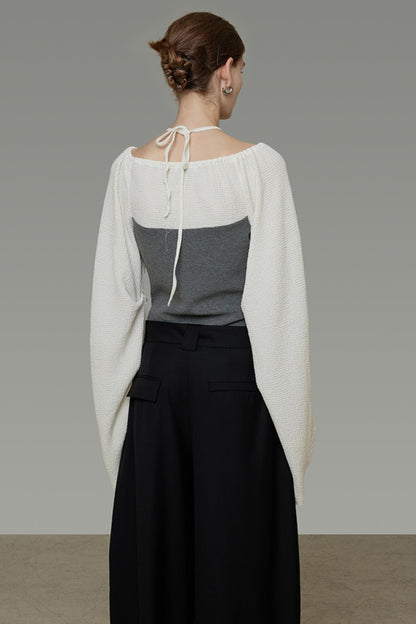 Contrast Round Neck Knit Top