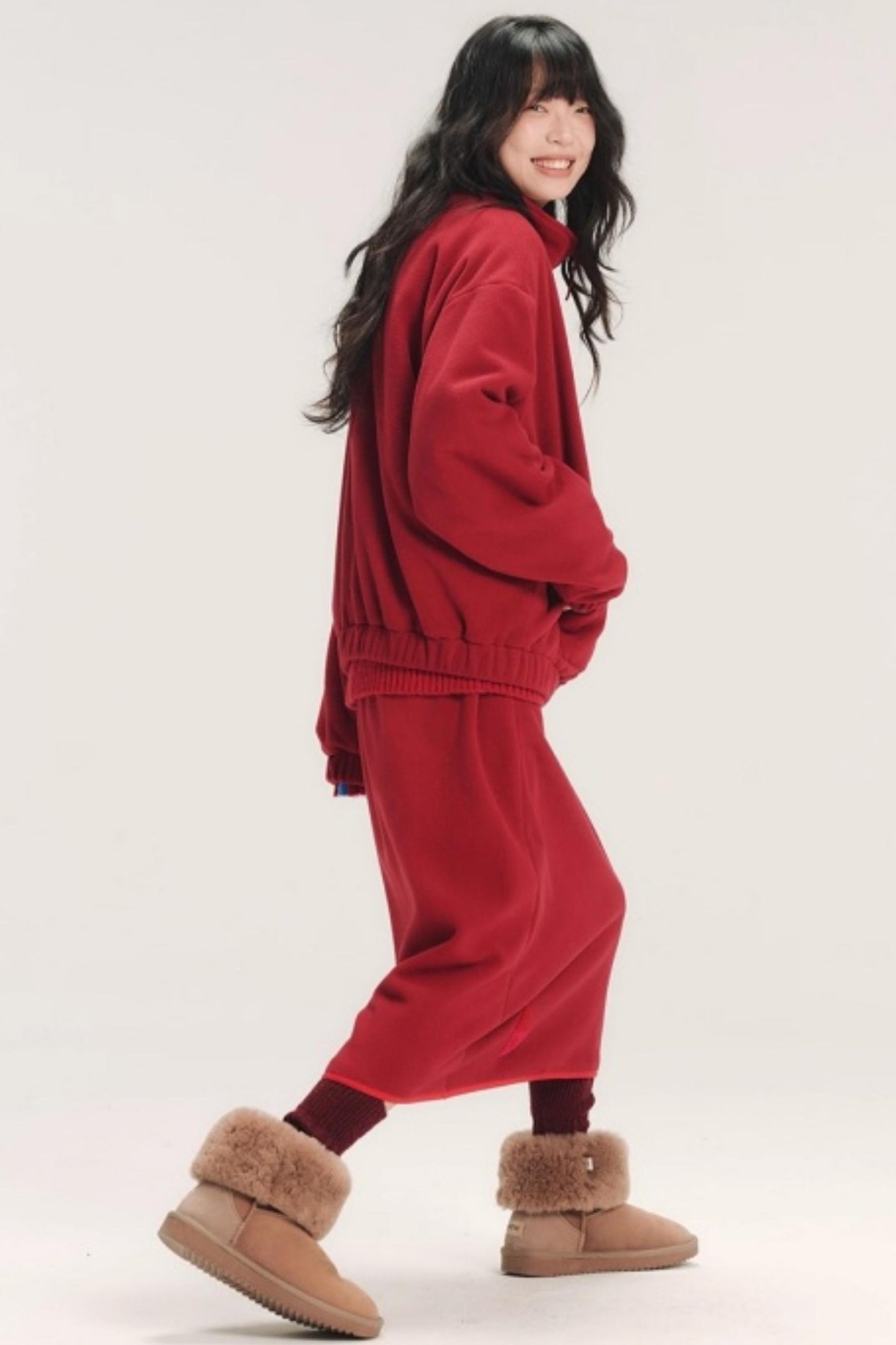 Color-Block Embroidery Fleece Jacket