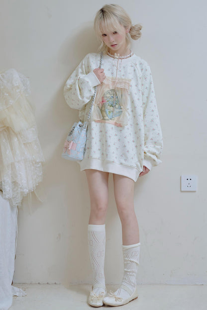 Vintage Kitten Print Top