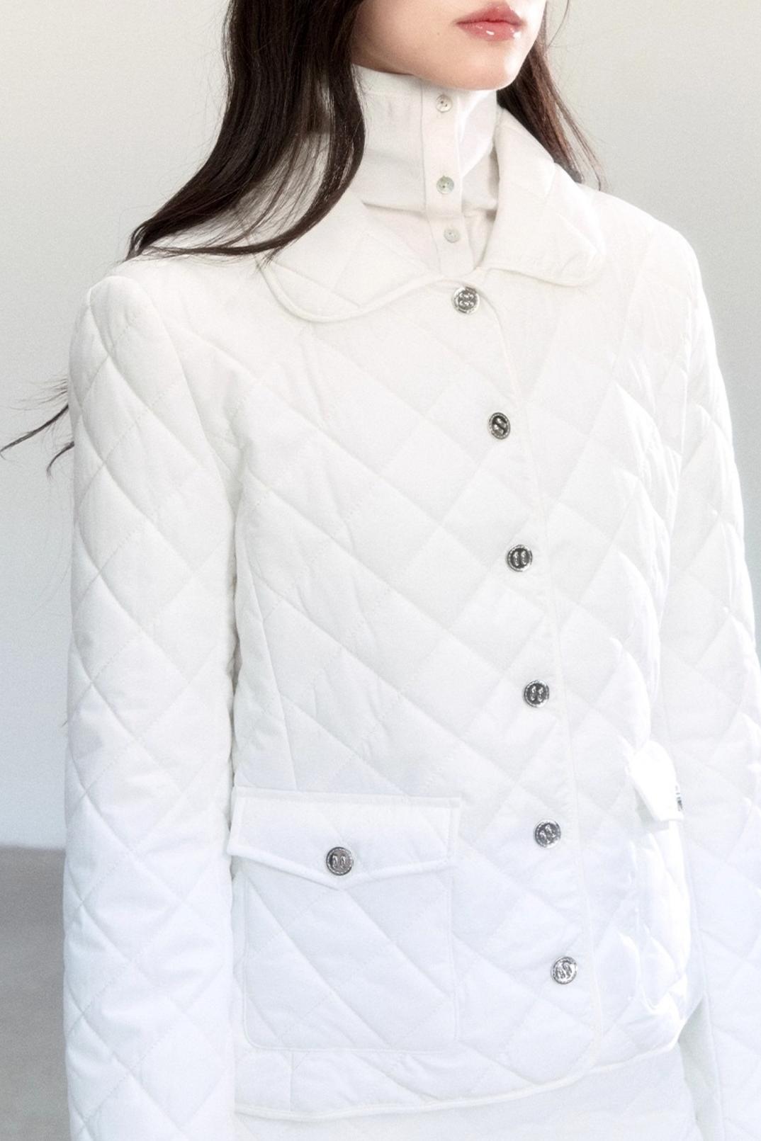 Diamond Plaid Cotton Suit Coat Set-Up