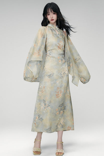 Sun Jacquard Cardigan Dress Set