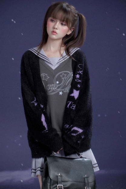 Oxygen Gray-Purple Sailor Dress