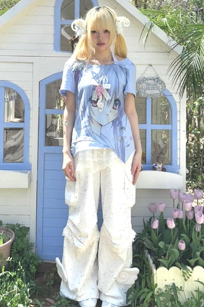 Retro Cartoon Girl Top