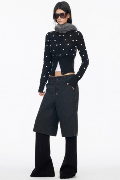 Vintage Polka Dot Slimming Cardigan