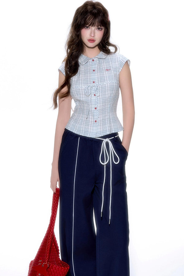 Short-Sleeve Color Block Shirt