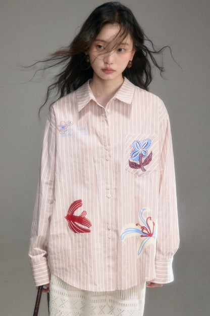 Flying Lily Striped Shirt
