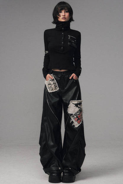 Lost Split Leather Pants