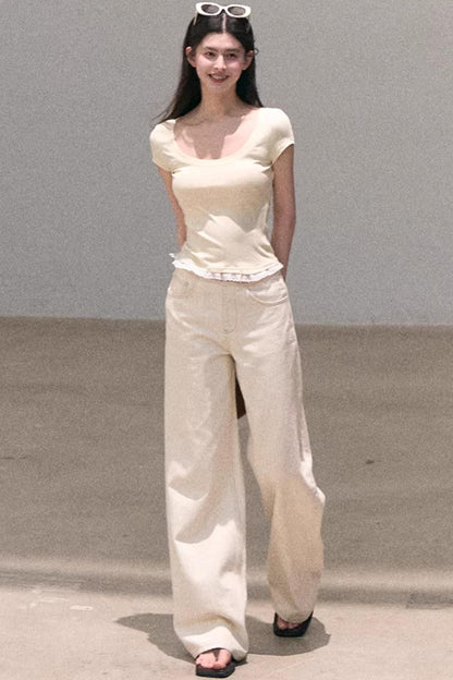 Lace Bohemian Short-Sleeve T-Shirt