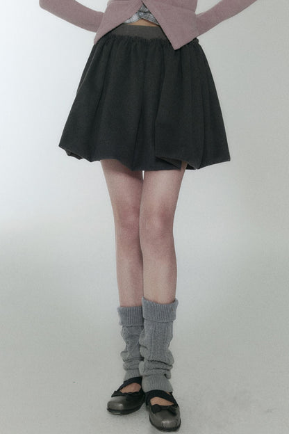 Pink Polka Dot Pleated Skirt