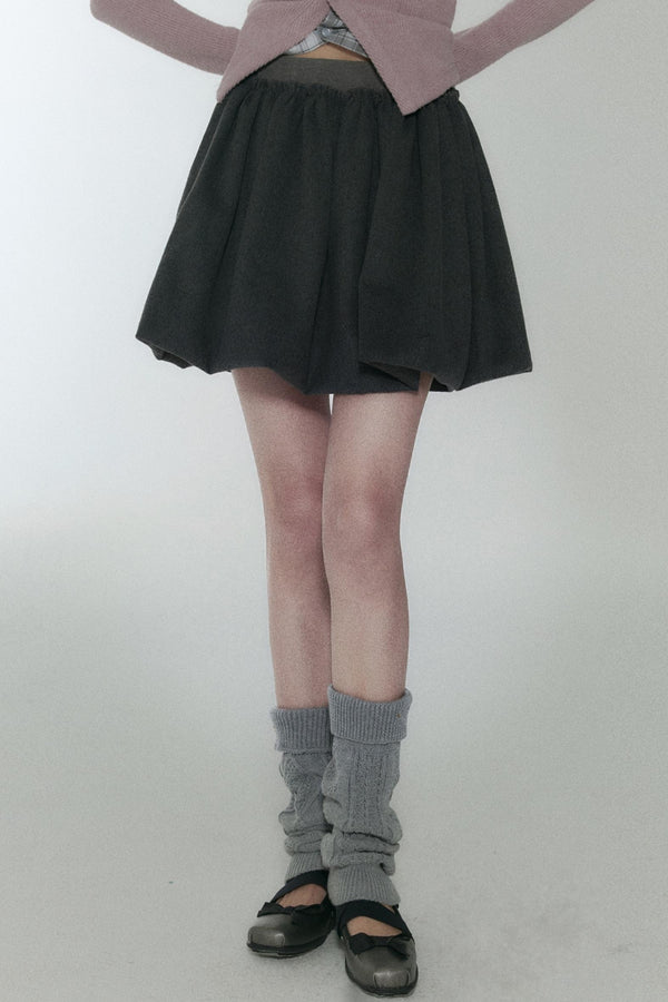 Pink Polka Dot Pleated Skirt