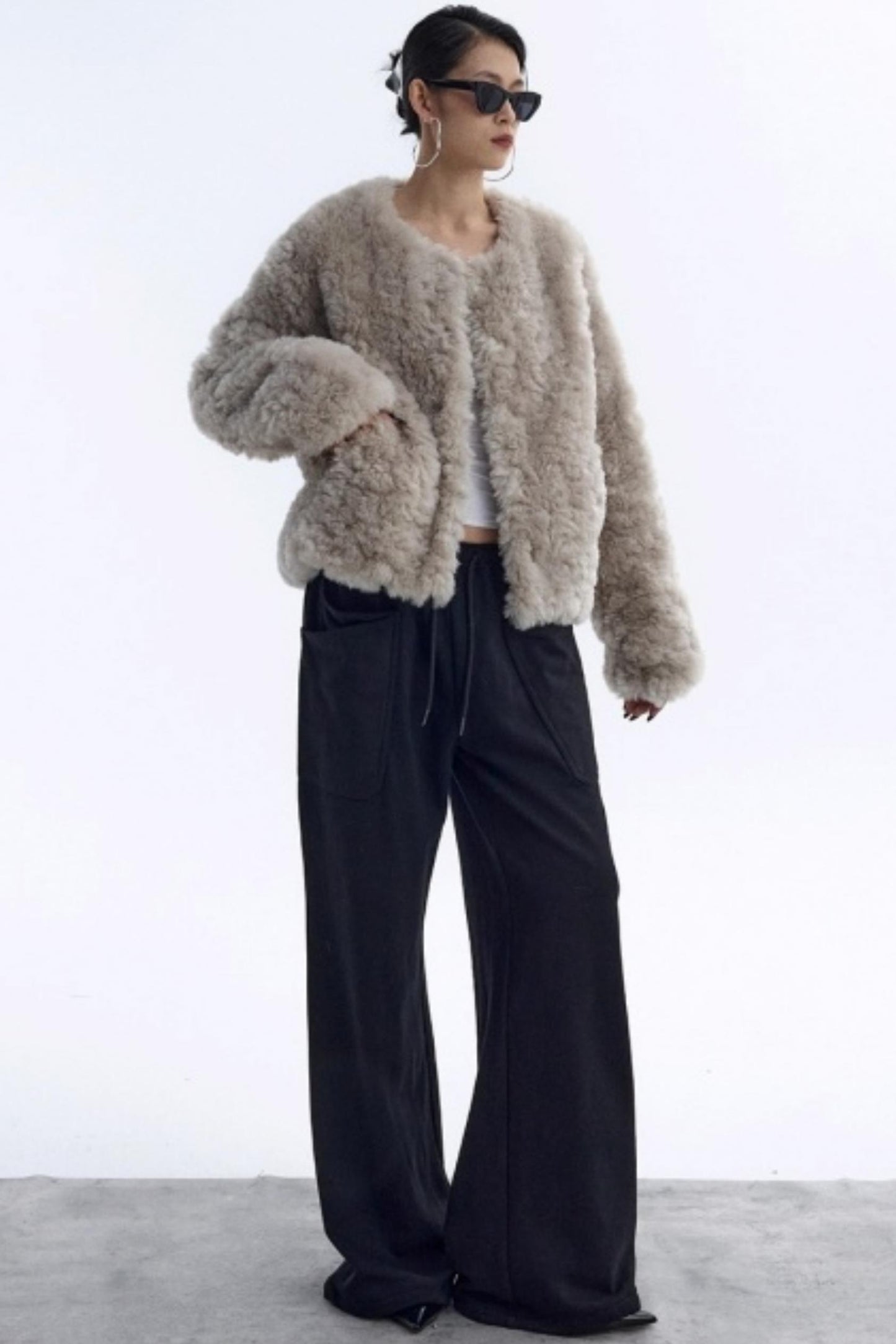 Double-Layer Black Sweatpants