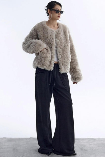 Double-Layer Black Sweatpants