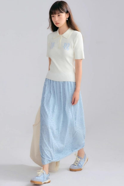 Asuka Love Poems Embroidery Polo Shirt