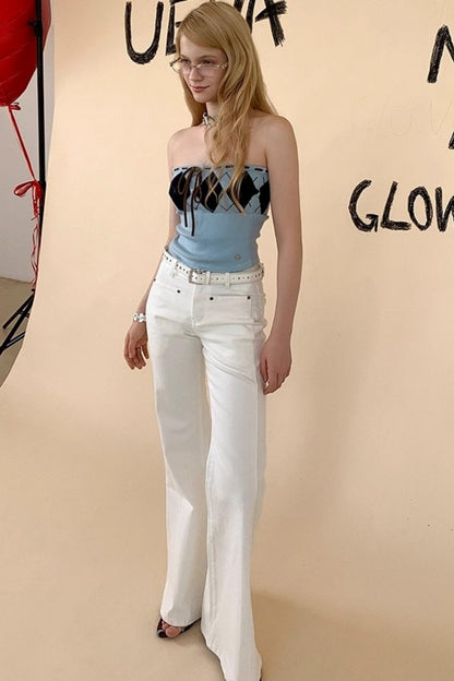 Blue Diamond Cashmere-Silk Smocked Top