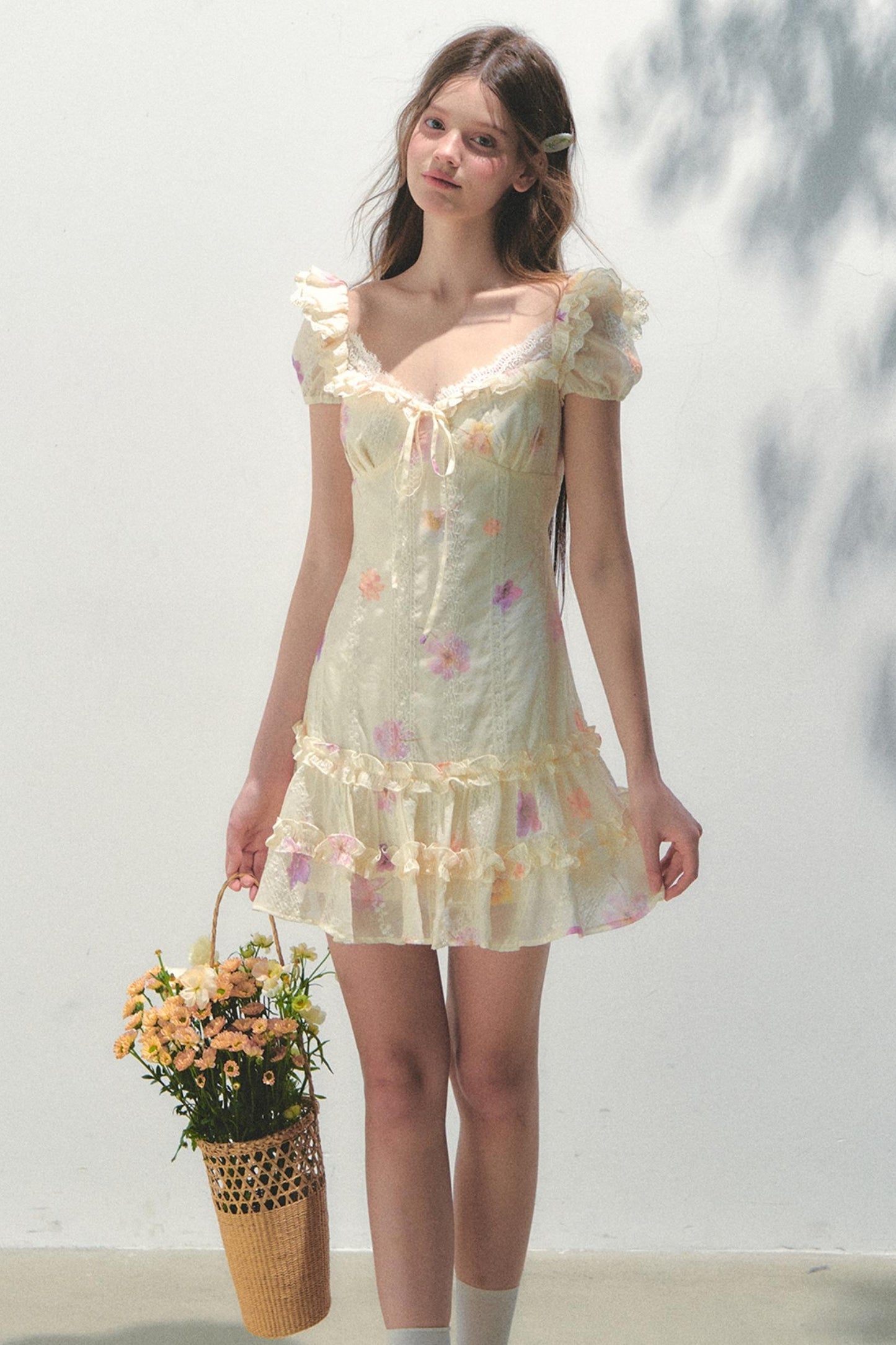 French Embroidered Sleeve Dress