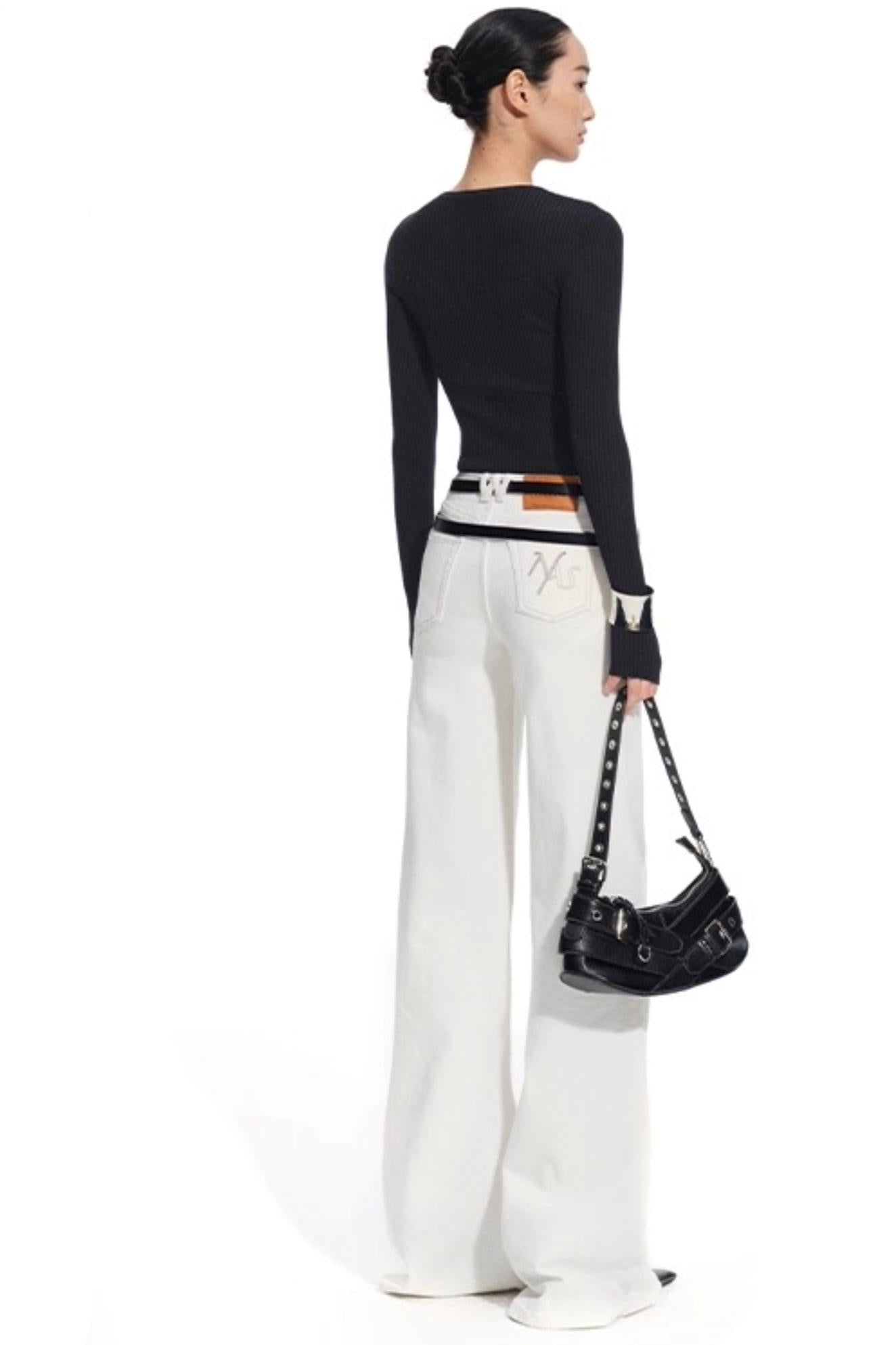 Wool Cropped Crew Neck Cardigan