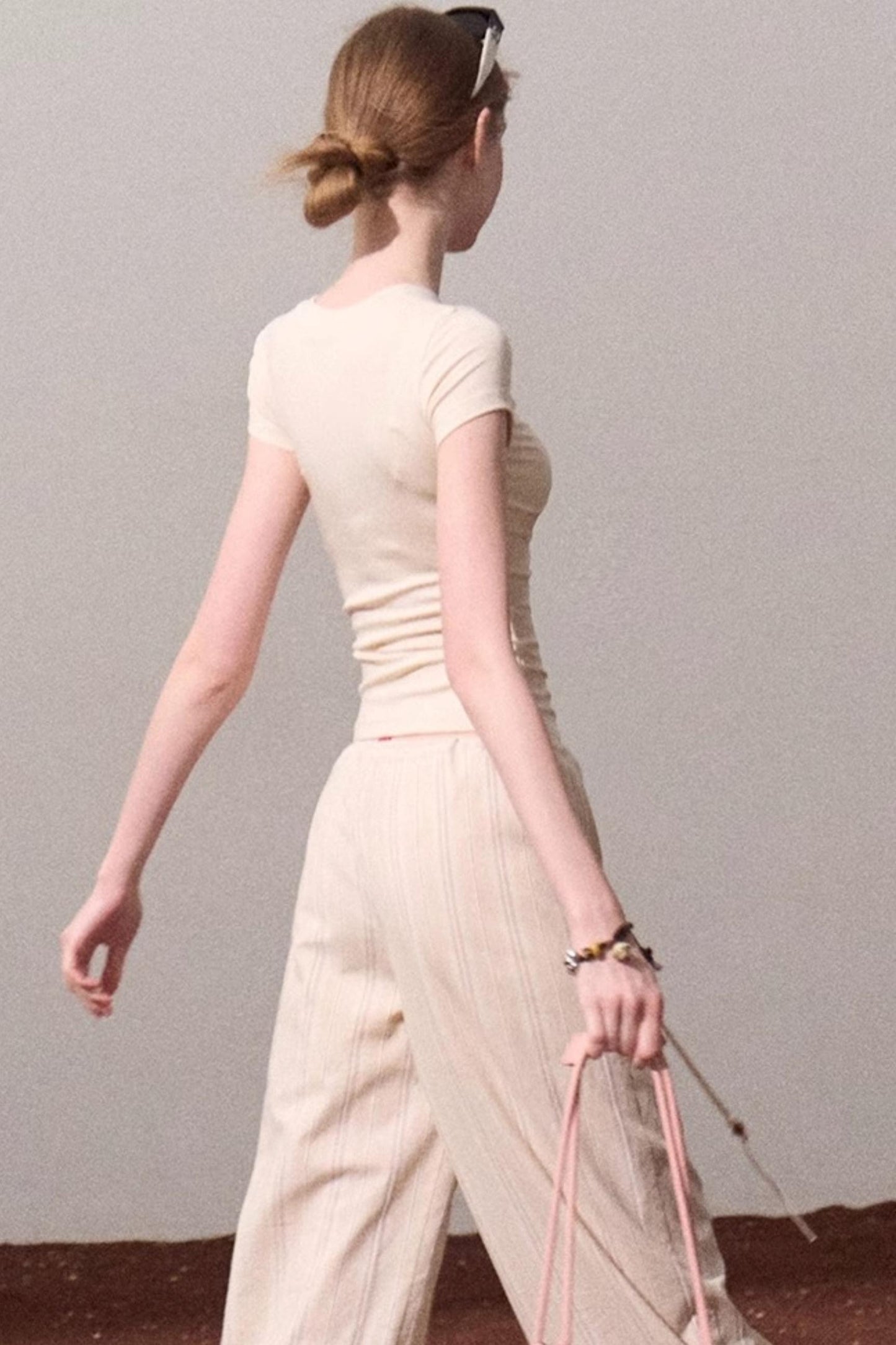 V-Neck Beaded T-Shirt