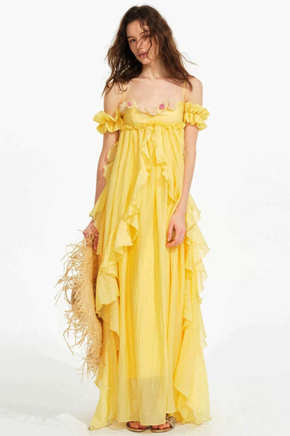 Vintage Tencel Rose Dress