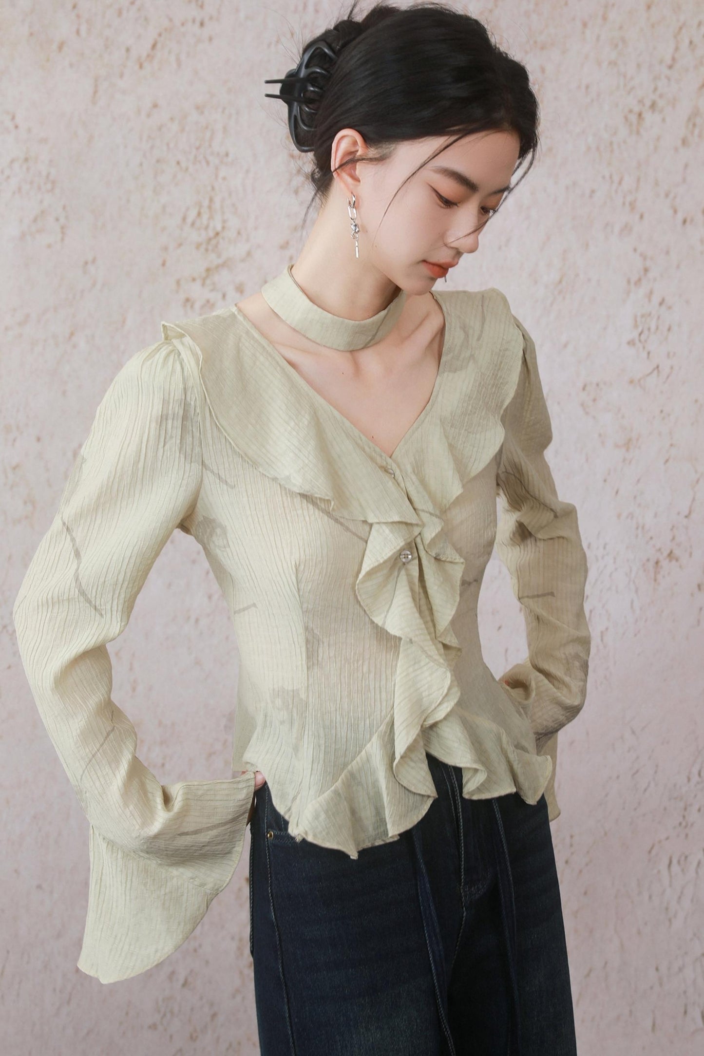 Malt Yellow Ruffle Top