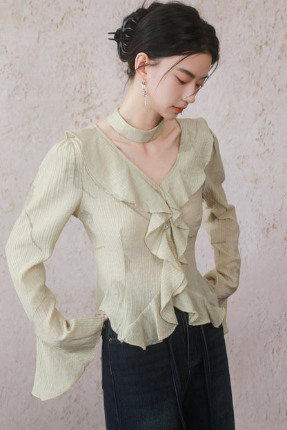 Malt Yellow Ruffle Top