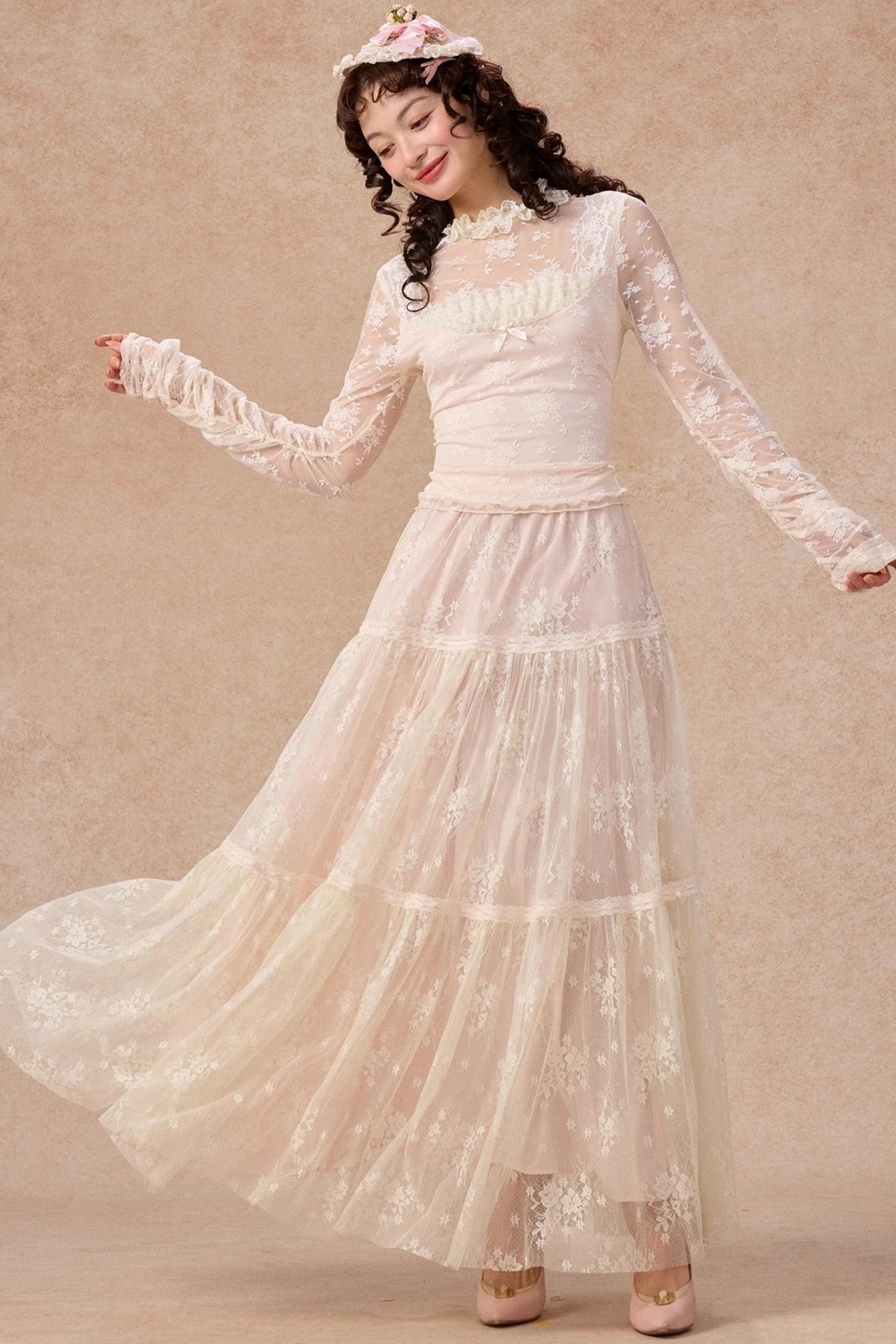 Lace Base Layer Top Skirt Set-Up