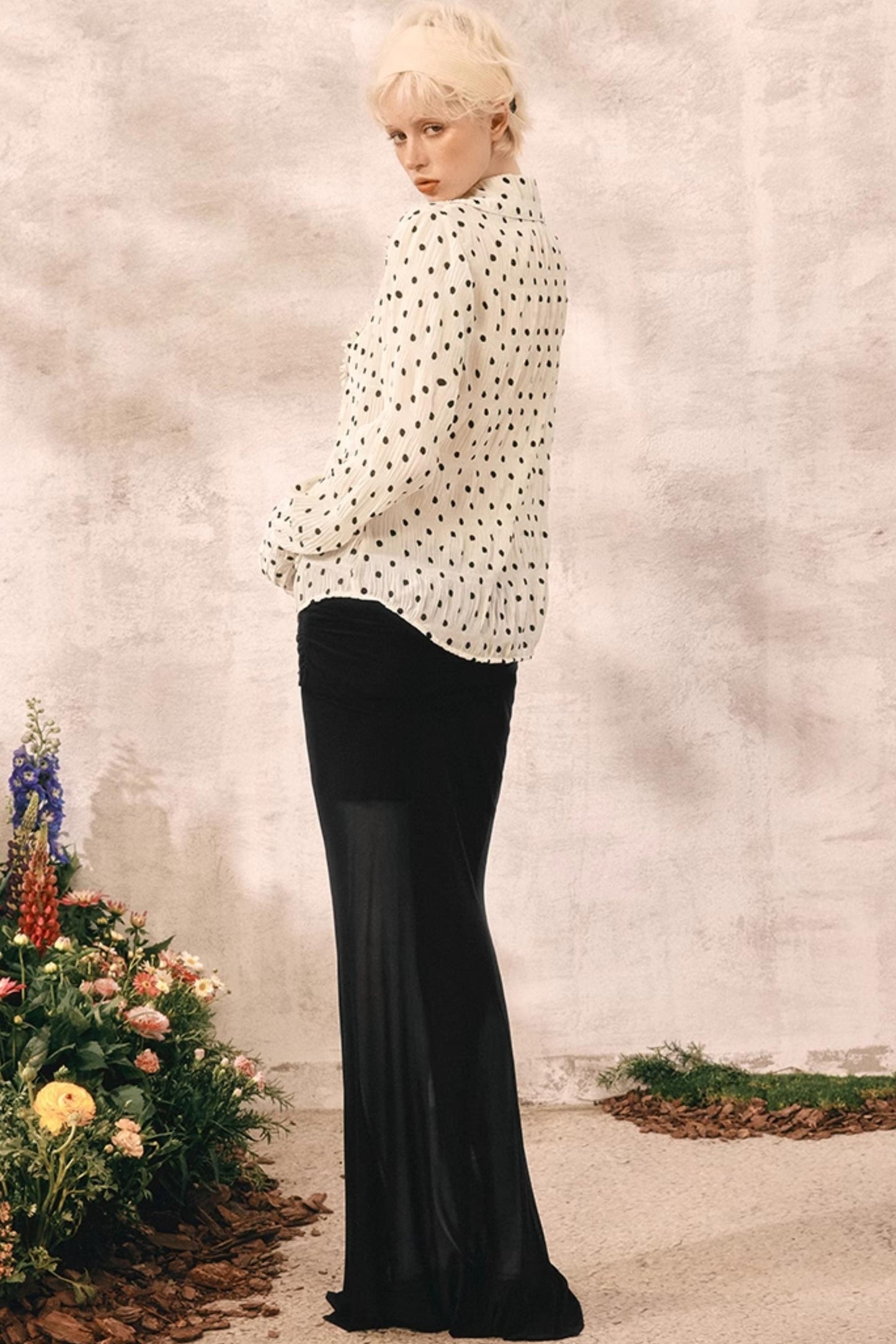 Summer Vintage Polka Dot Elegance Shirt