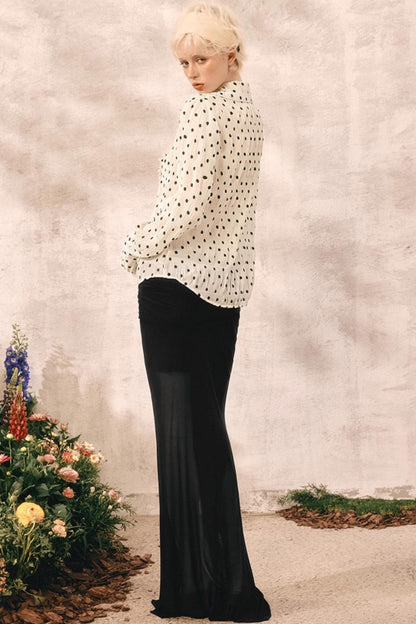 Summer Vintage Polka Dot Elegance Shirt