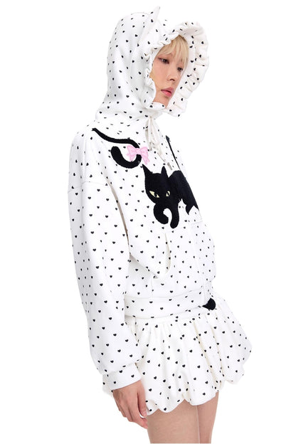 Love Polka Dot Cat Ear Jacket
