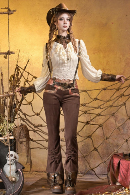 Steampunk Knitted Lace Top