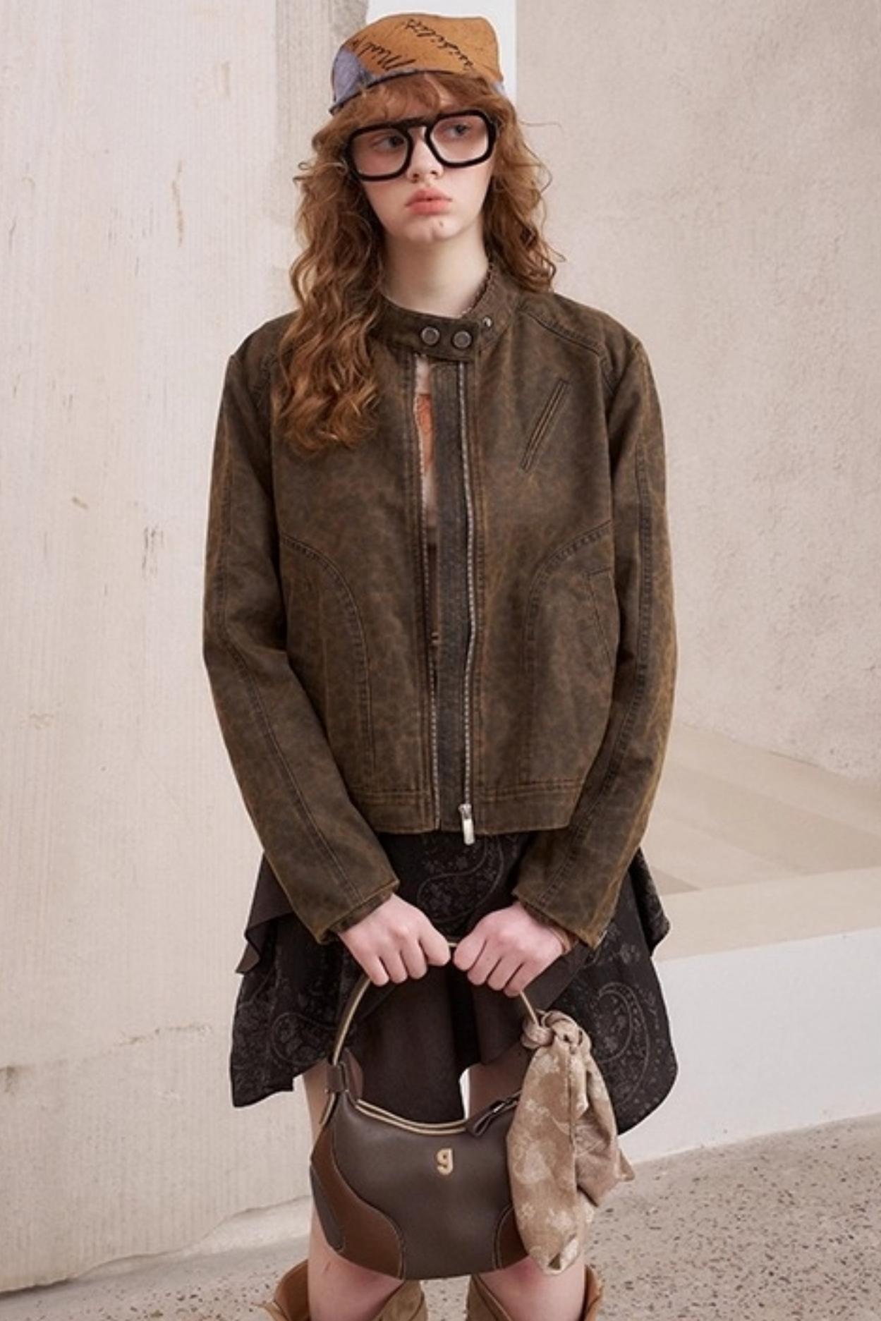 Washed Short Shoulder Jacket