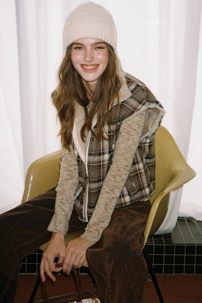 Stand-Up Collar Reversible Fur Vest