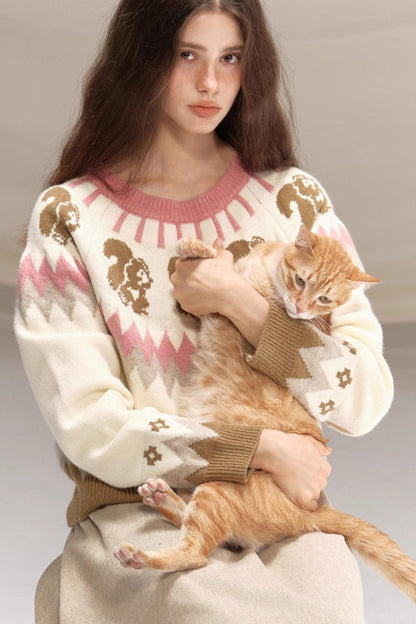 Peach Pinecone Wool Sweater