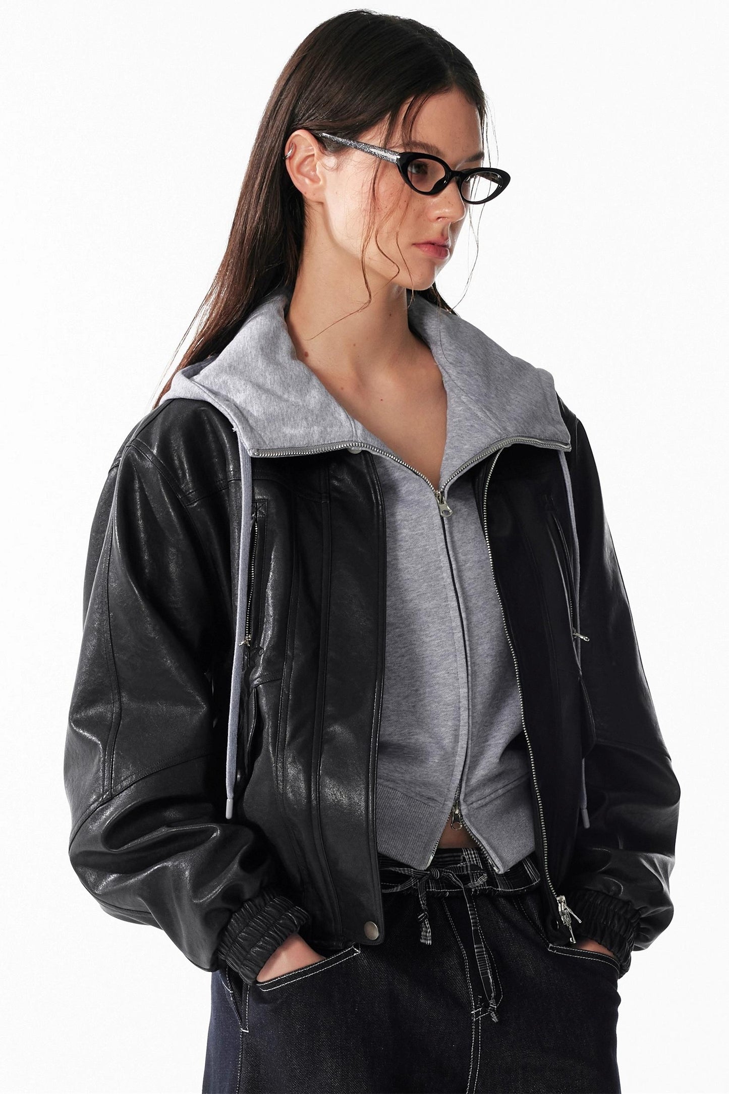 Vintage Texture Motorcycle Leather Jacket