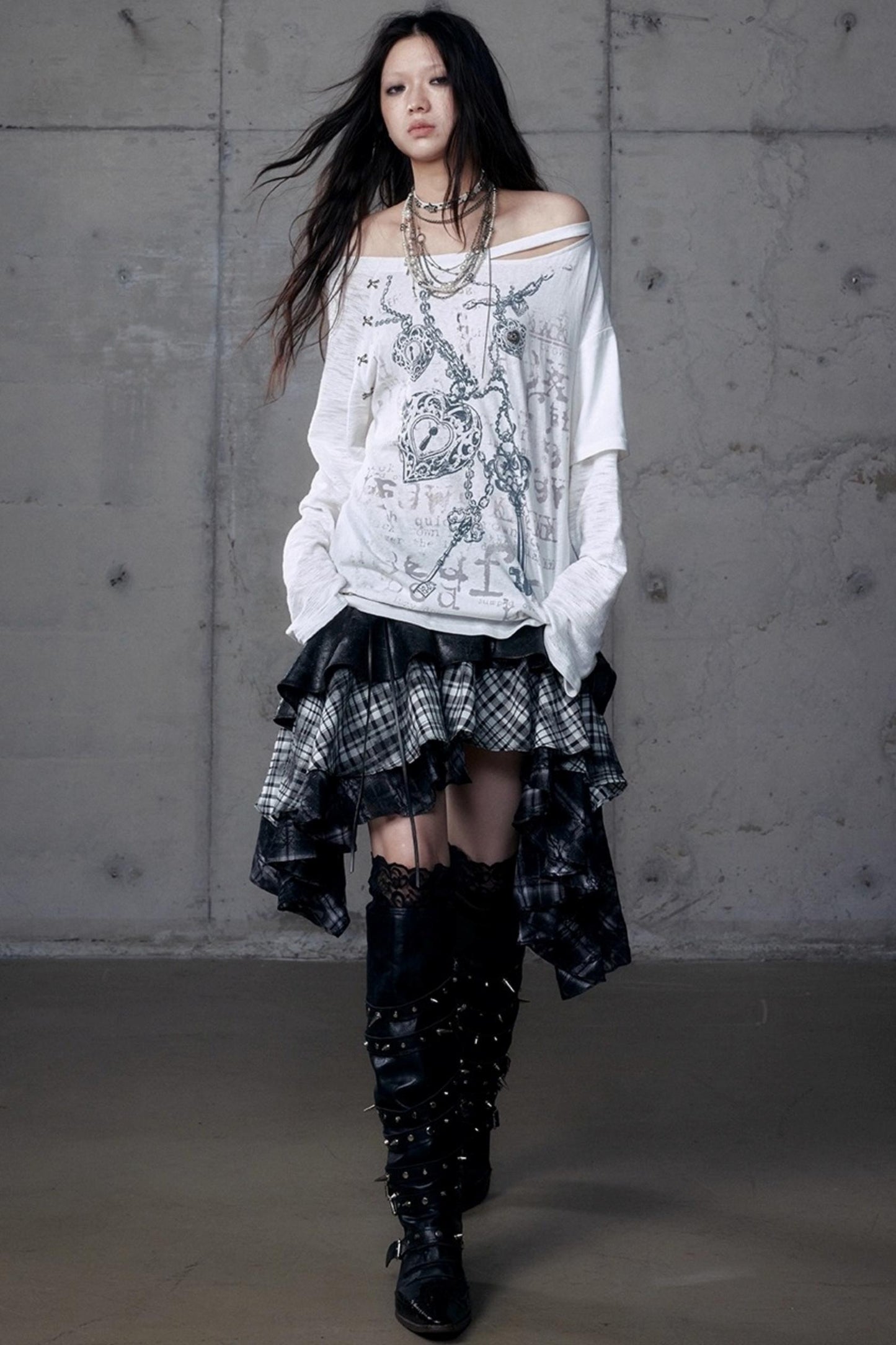 Wasteland Punk One-Shoulder T-Shirt