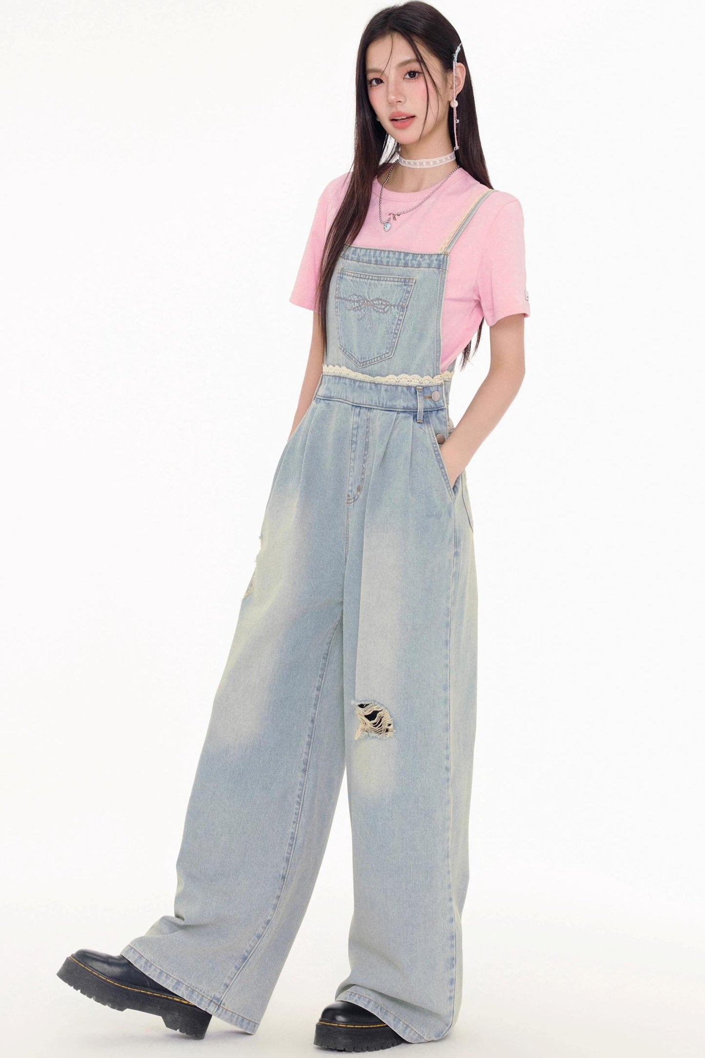 Denim Bib Overalls Pants