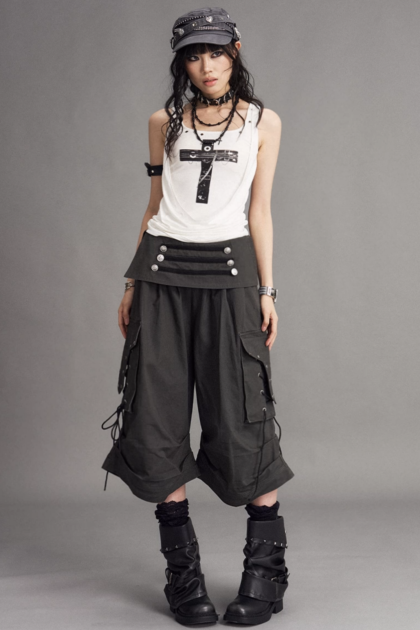gilet street punk con croce