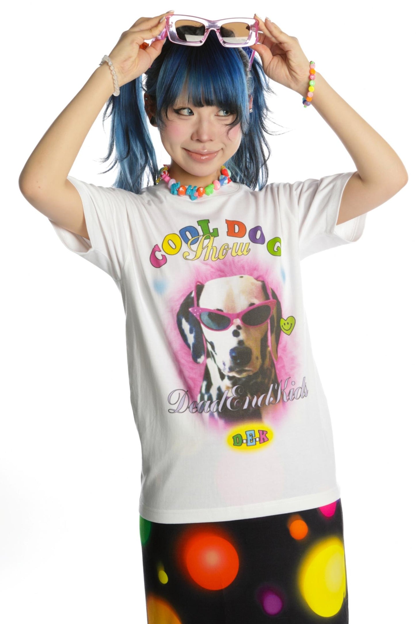 Cute Cat & Dog Print Slim Shoulder T-Shirt