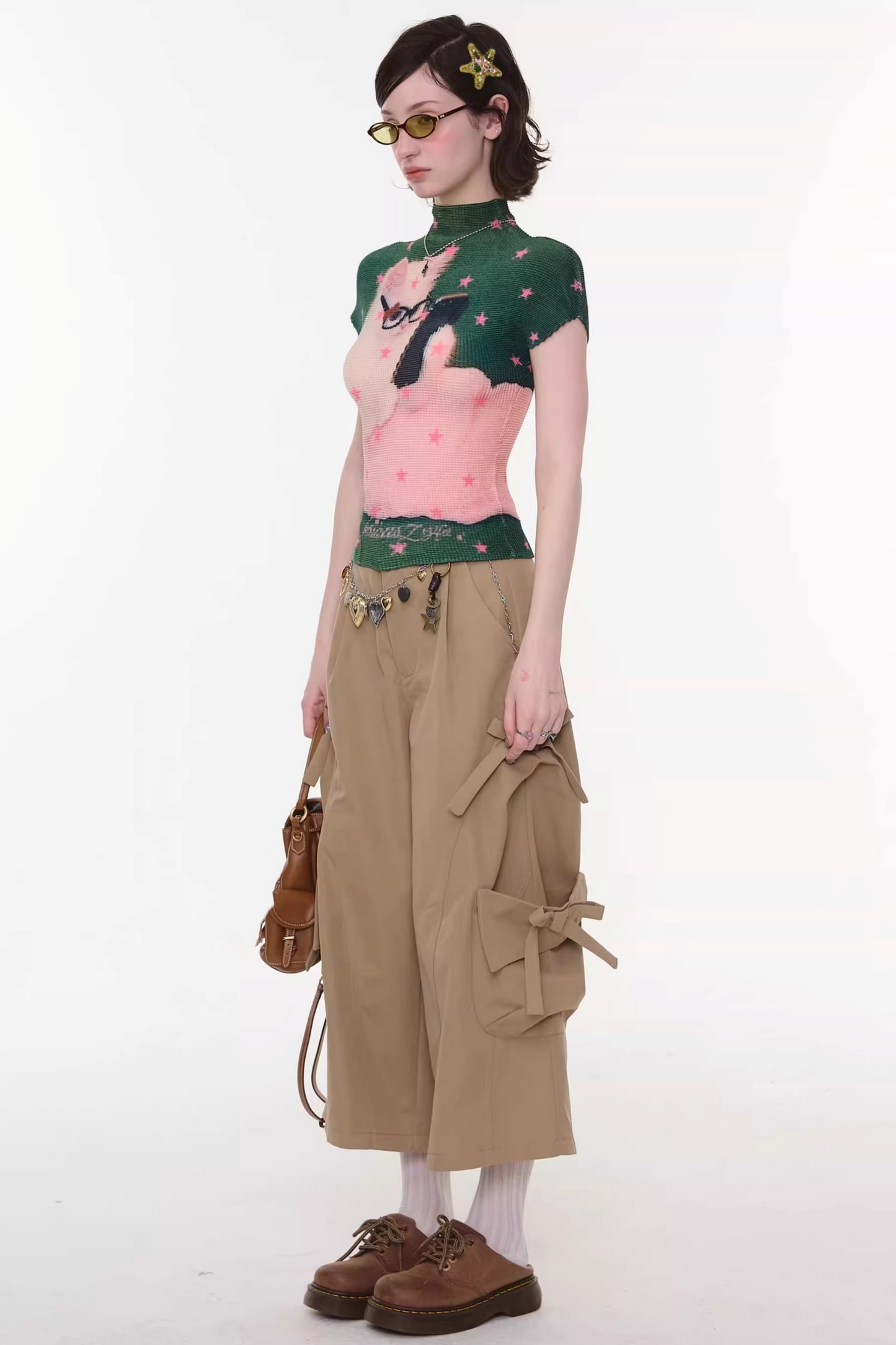 Forest Wanderer Khaki Cropped Pants
