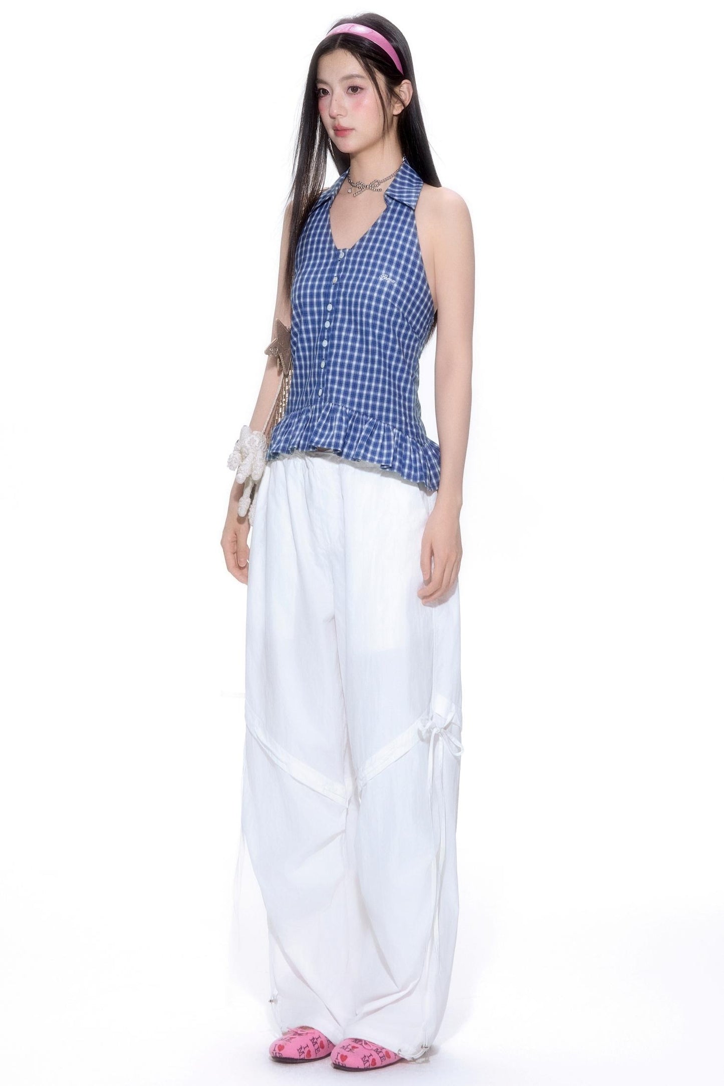 Chic Plaid Lace Vest