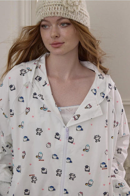 Sweet Fun Print Short Jacket