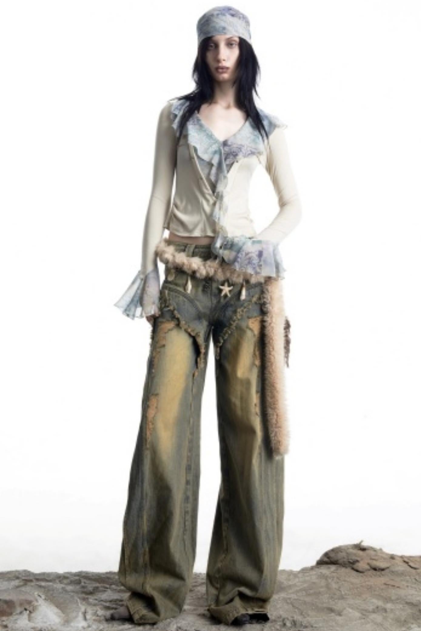 Lyocell Ruffled V-neck Pullover Top