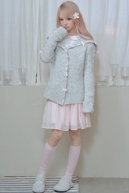 Pleated Lace Pink Skirt