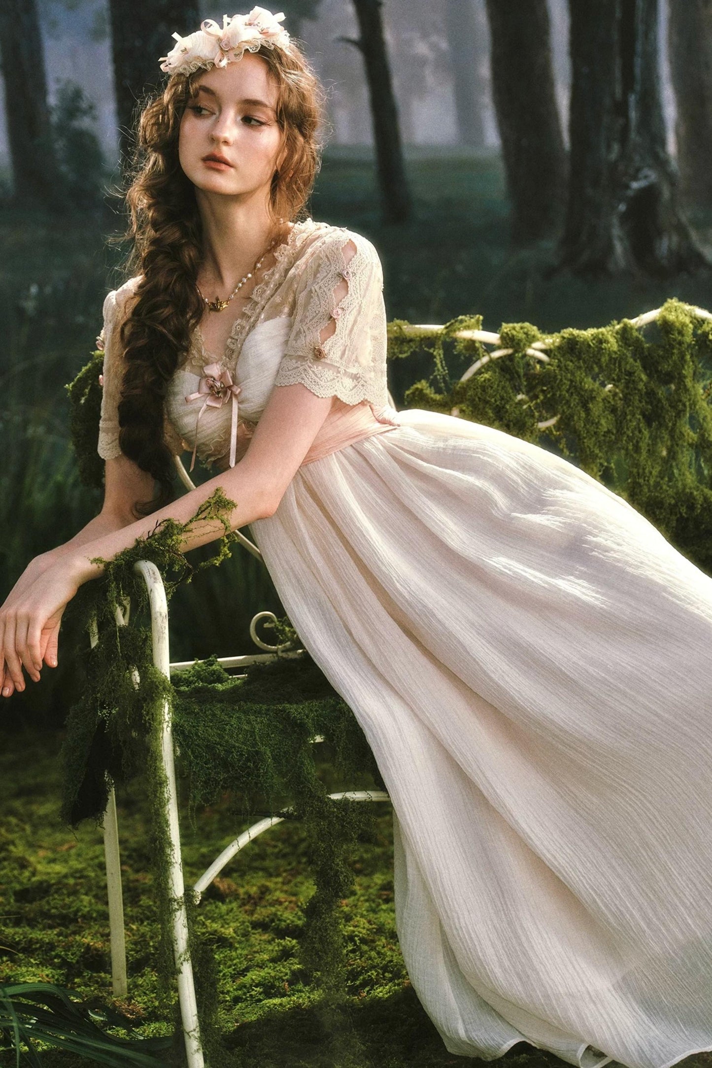Lace Imperial Beige Dress