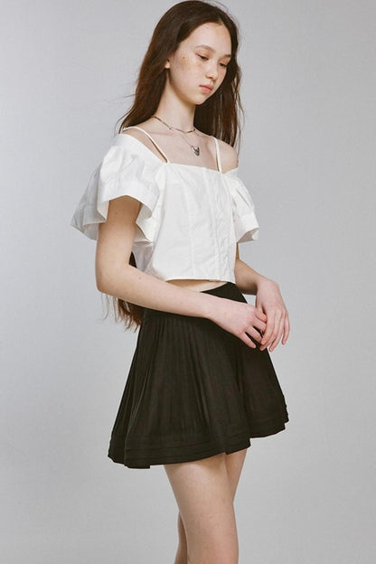 Paris Vacation Embossed Crop Top