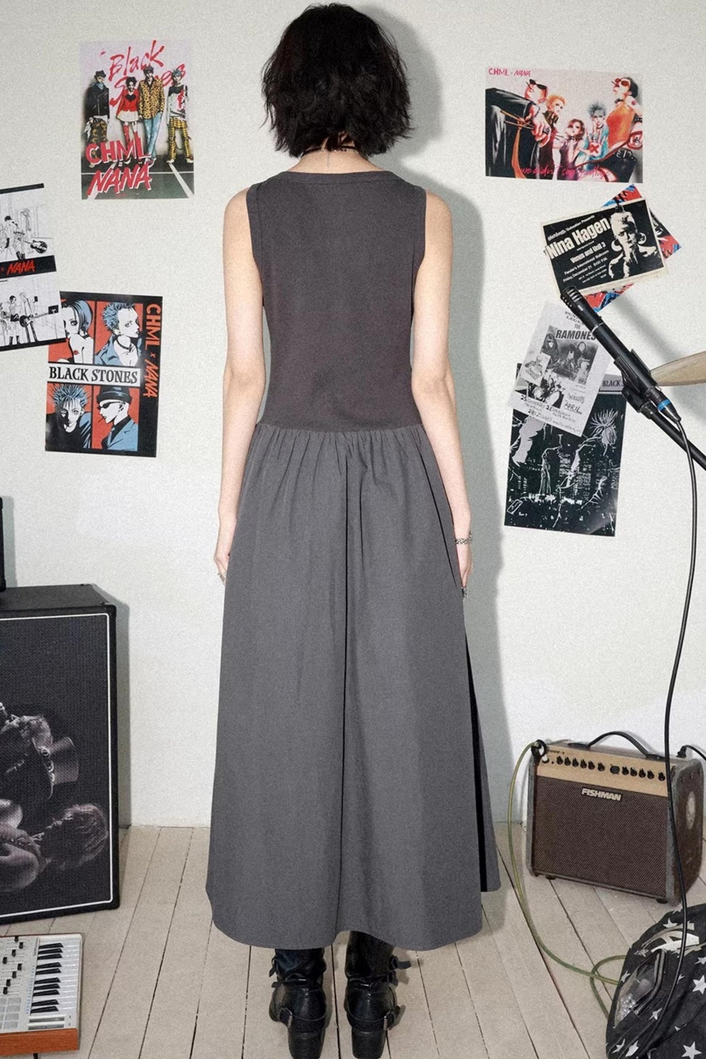 Kleid mit Charakterdruck und Patchwork