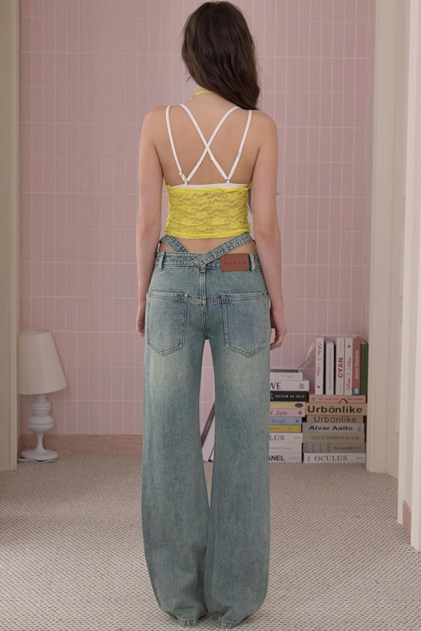 Summer Chic Cross-Waist Jeans