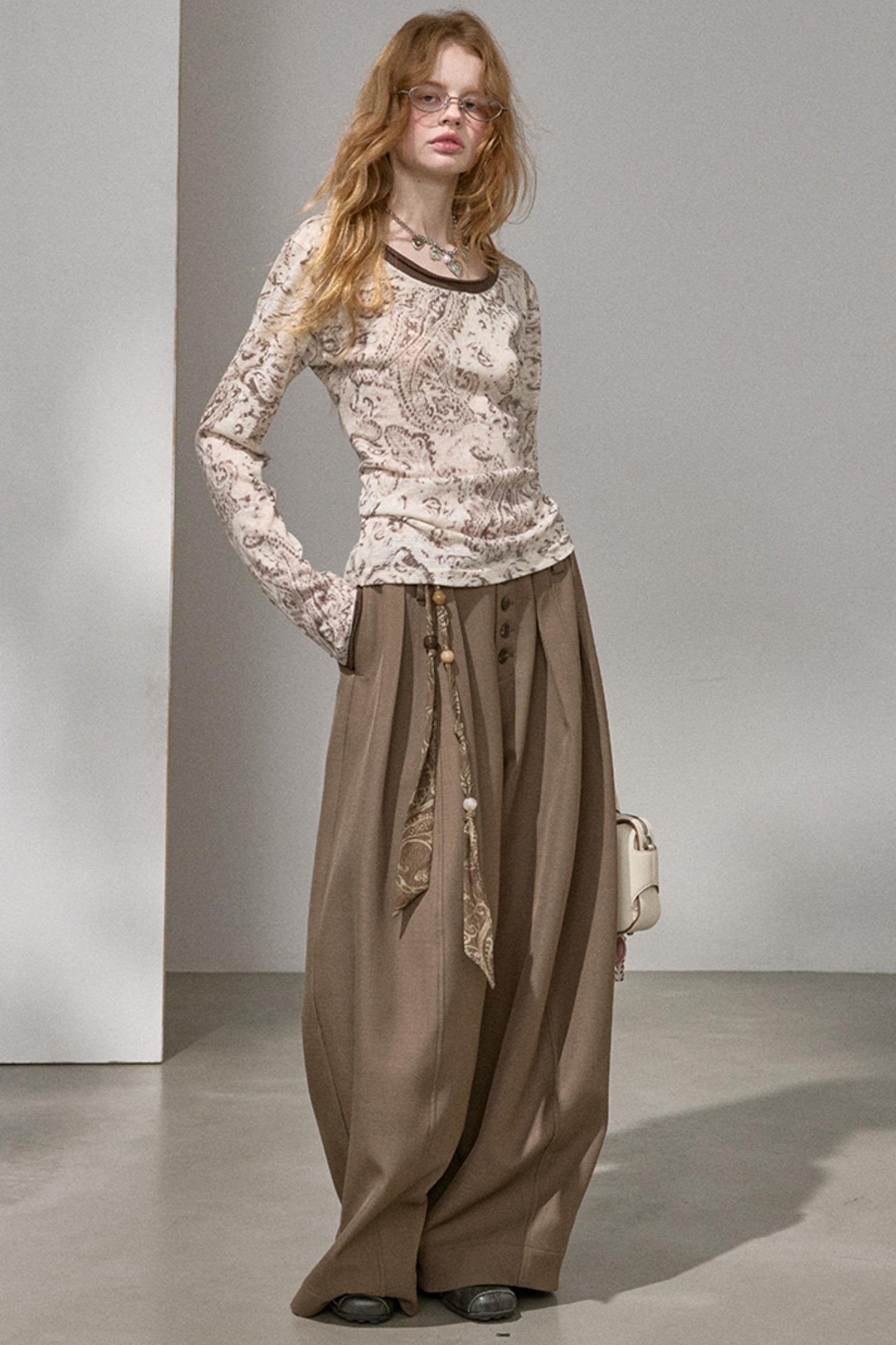 Button Pleated Cargo Pants